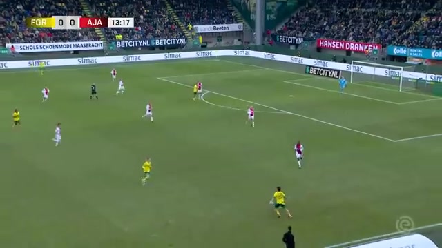Fortuna Sittard tijdens een eerdere wedstrijd tegen Ajax